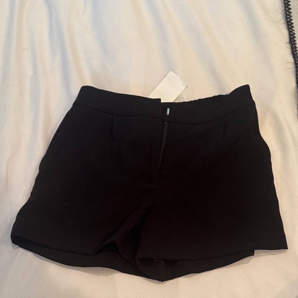 H&M High Waist Black Women's Dress Shorts